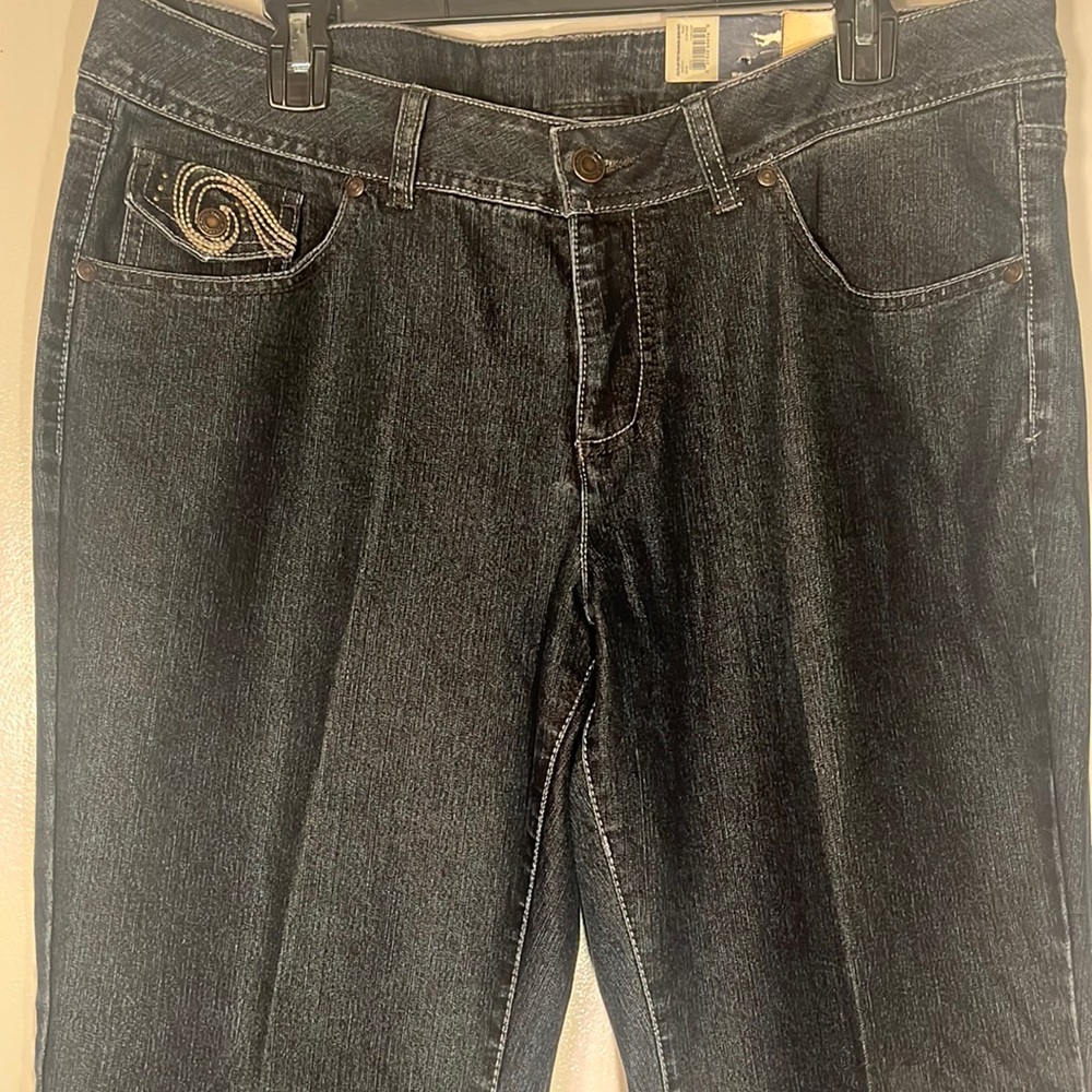 Faded Glory Full Figure Flap Pocket Jeans Women’s 14 Petite NWT